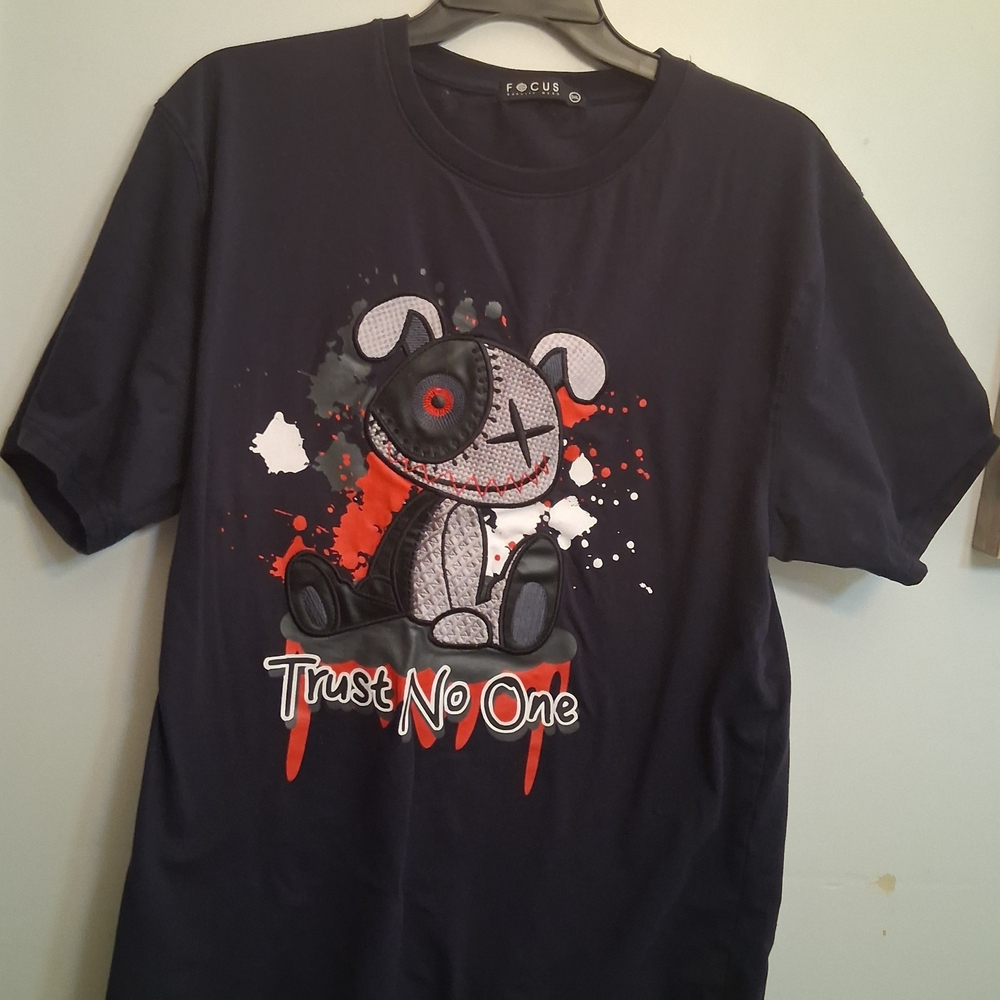 Focus Navy Blue Graphic Men's T-Shirt